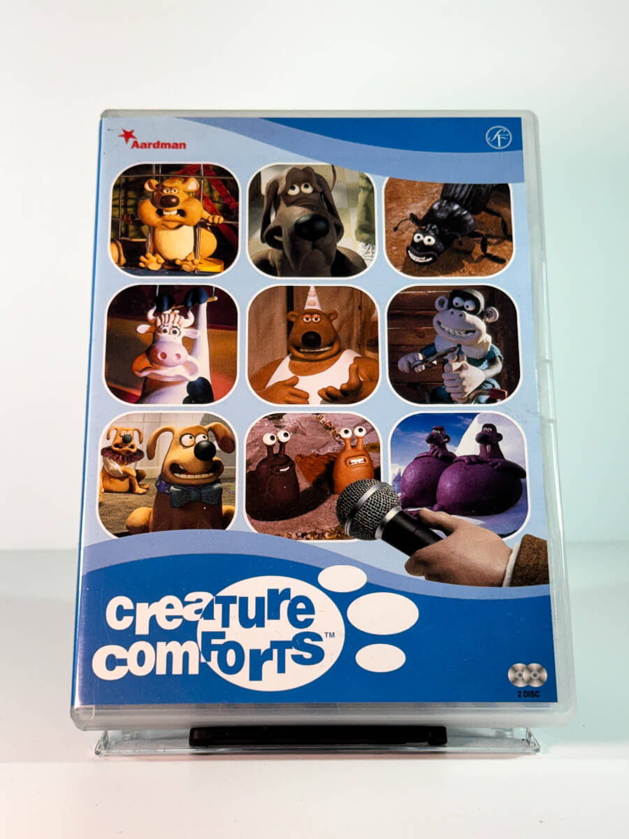 Forside av cover til Creature Comforts, bruktfilm hos nettbutikken Brukbar Film