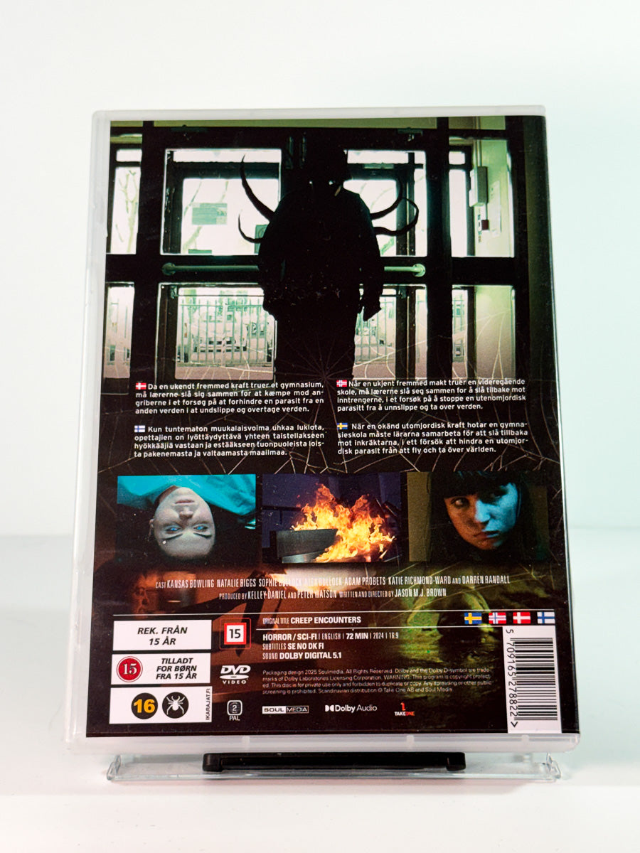 Bakside av cover til creep encounters, brukt original DVD hos Brukbar Film