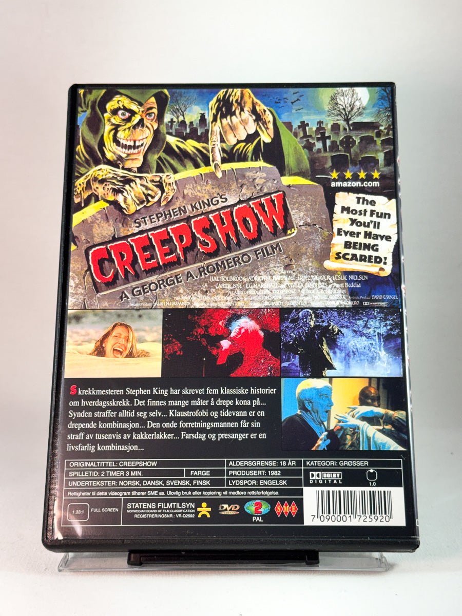 Bakside av cover til Creepshow, brukt DVD hos Brukbar Film