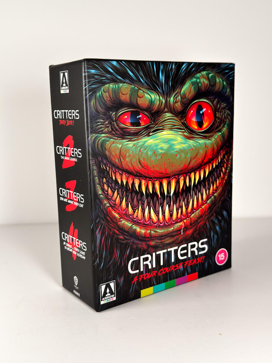 Forside av cover til Critters – A Four Course Feast! samleboks på Blu-ray