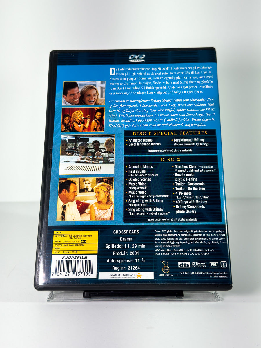 Bakside av cover til Crossroads på DVD