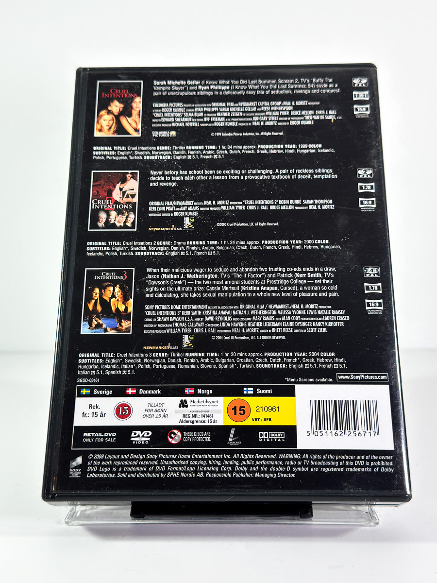 Bakside av cover til Cruel Intentions – Triple Collection på DVD