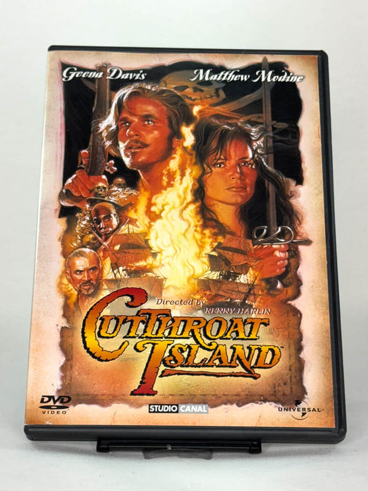Forside av DVD-cover til Cutthroat Island, bruktfilm hos nettbutikken Brukbar Film