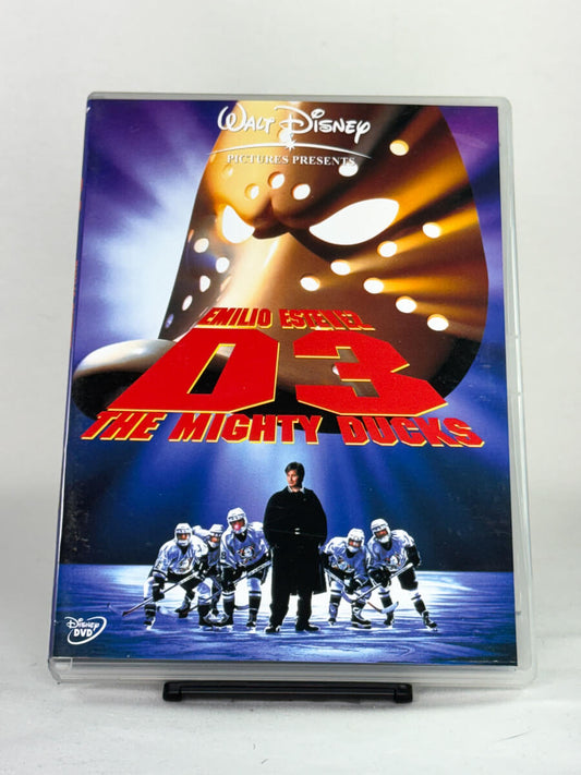 DVD-cover-forside til filmen D3: The Mighty Ducks – Brukt DVD fra nettbutikken Brukbar Film