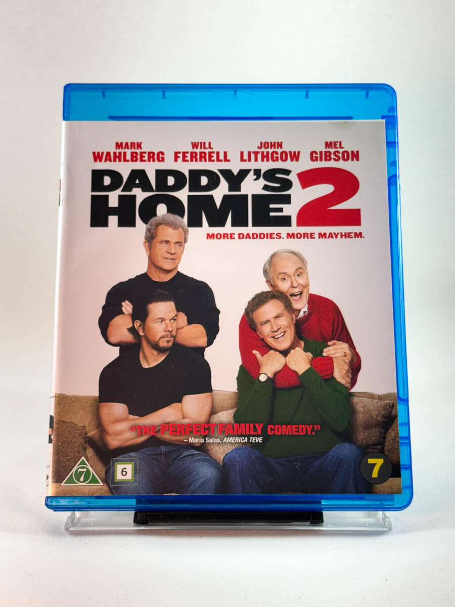 Forside av cover til Daddy’s Home 2, brukt Blu-ray hos Brukbar Film
