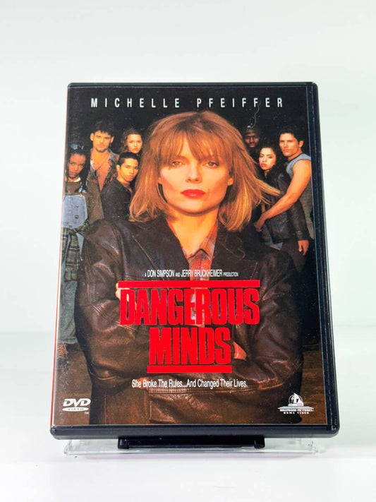 Forside av cover til dangerous minds, bruktfilm hos nettbutikken Brukbar Film