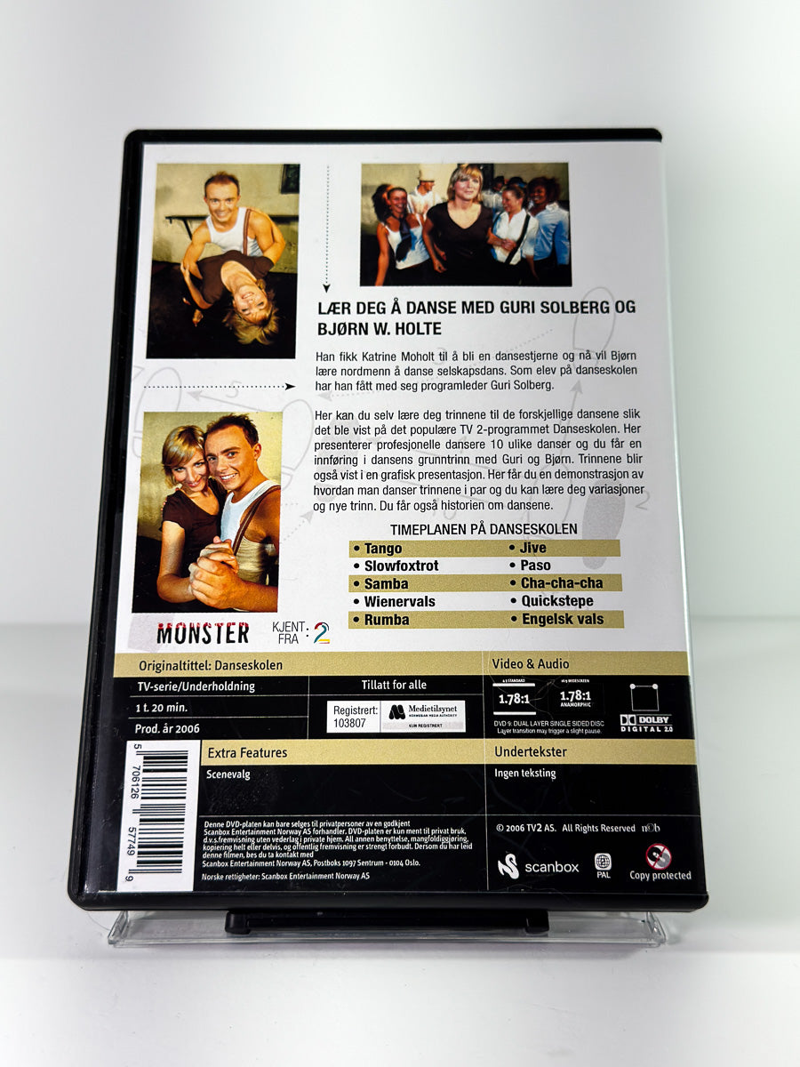 Bakside av cover til Danseskolen på DVD