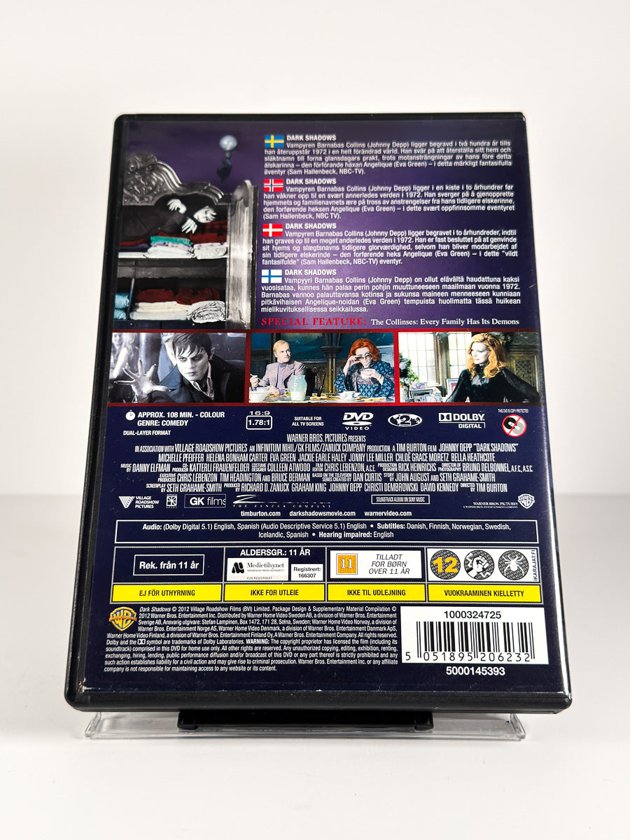 Bakside av cover til Dark Shadows på DVD