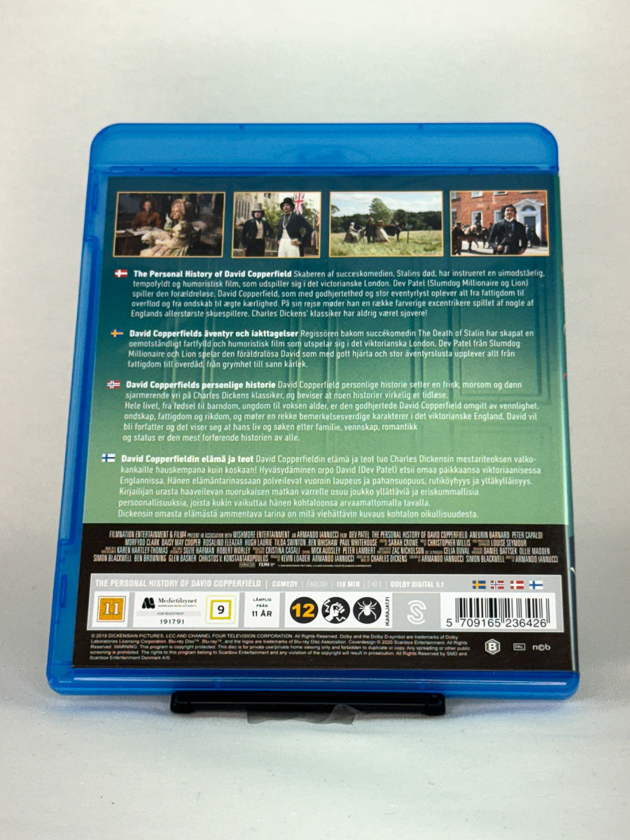 Bakside av Blu-ray-cover for The Personal History of David Copperfield – brukt original Blu-ray-film fra Brukbar Film.