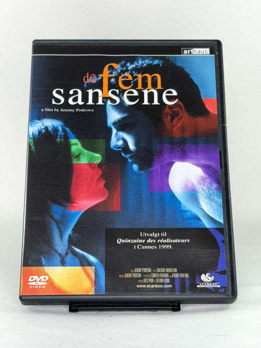 Forside av DVD-cover til De fem sansene – Jeremy Podeswas kritikerroste drama om liv og sanser, brukt film hos Brukbar Film