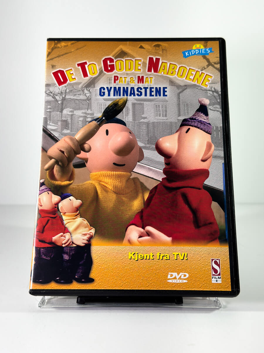 Forside av cover til De To Gode Naboene: Pat & Mat – Gymnastene på DVD