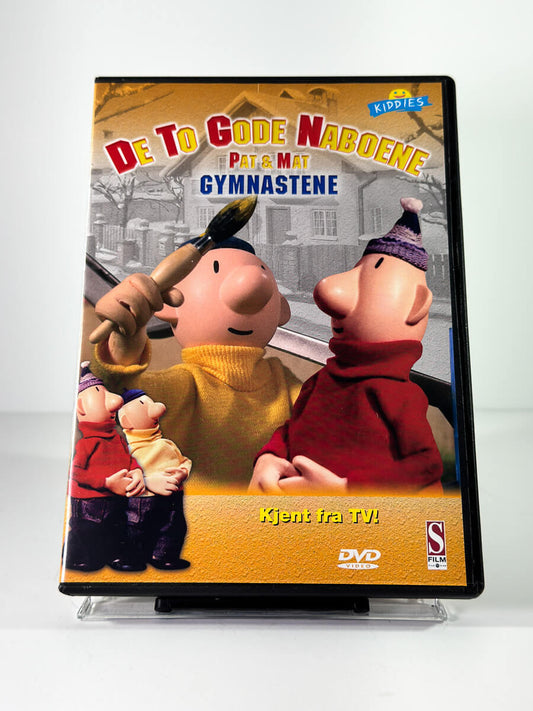 Forside av cover til De To Gode Naboene: Pat & Mat – Gymnastene på DVD