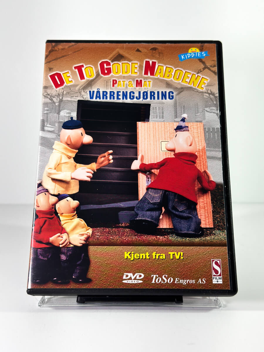 Forside av cover til De To Gode Naboene: Pat & Mat – Vårrengjøring på DVD