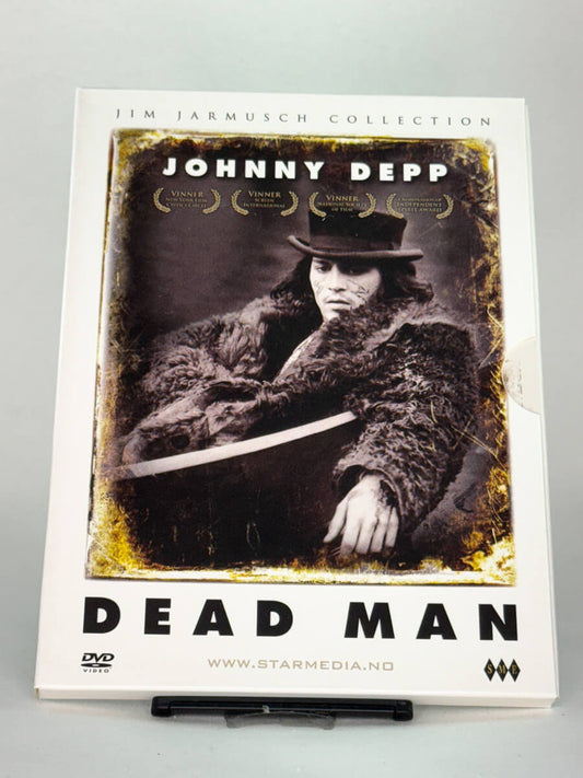 Forside av Dead Man DVD-cover – brukt film hos Brukbar Film, original western av Jim Jarmusch med Johnny Depp