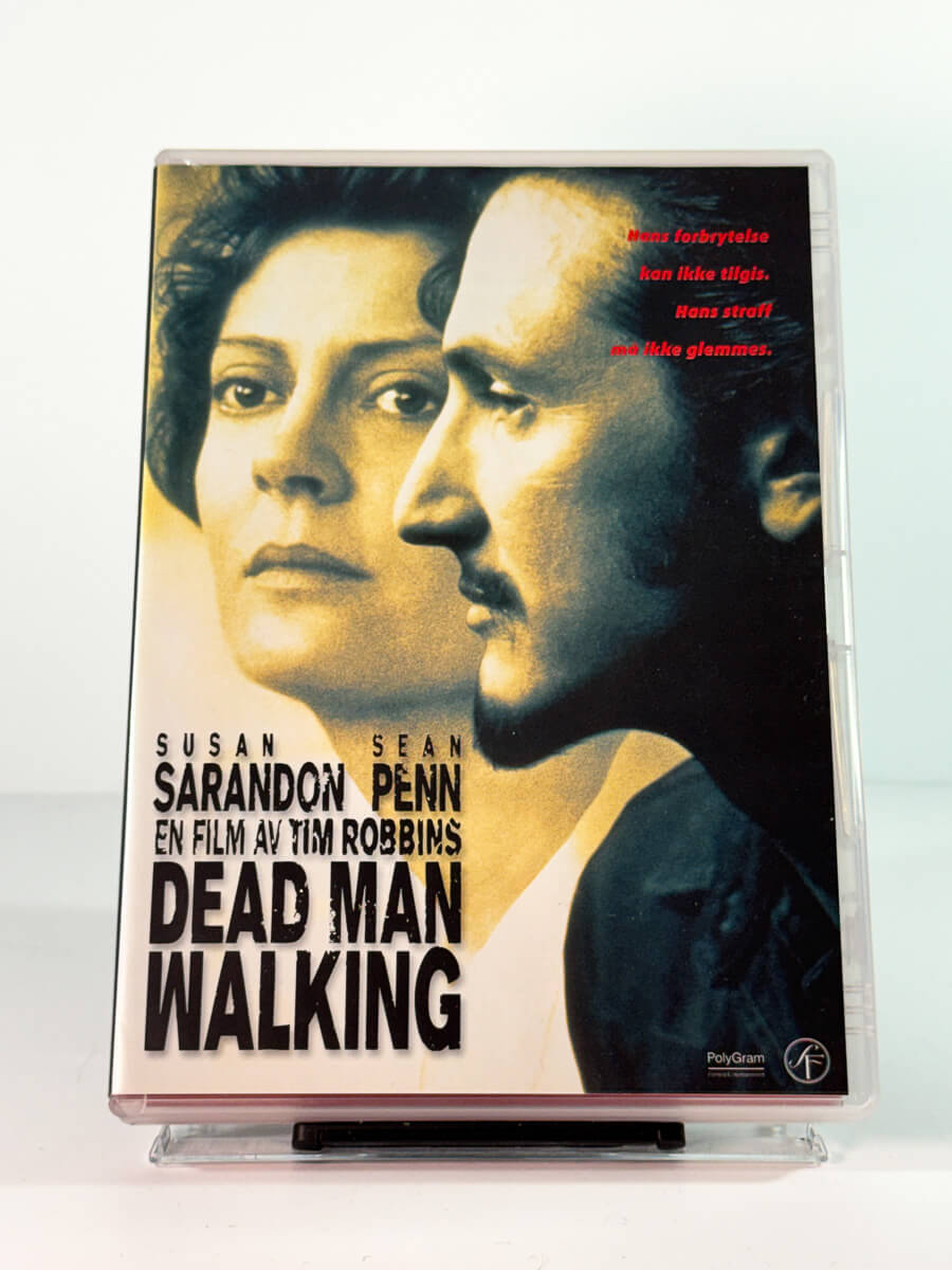 Forside av cover til dead man walking, bruktfilm hos nettbutikken Brukbar Film