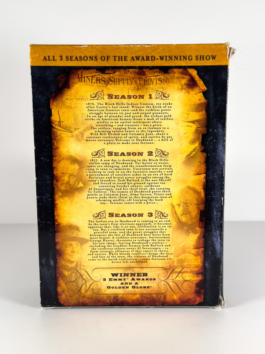 Bakside av cover til Deadwood – The Ultimate Collection på DVD