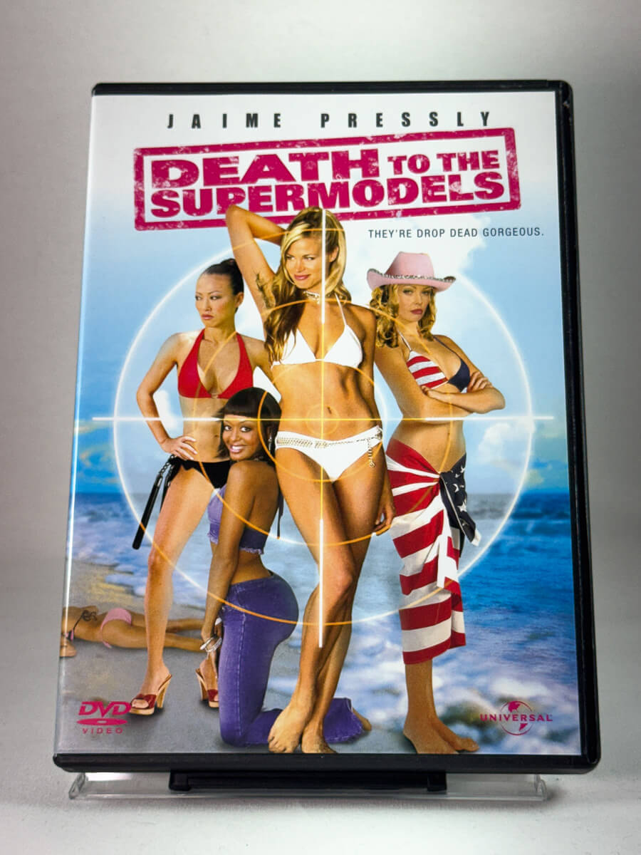 Forside av DVD-cover til Death to the Supermodels, bruktfilm hos nettbutikken Brukbar Film