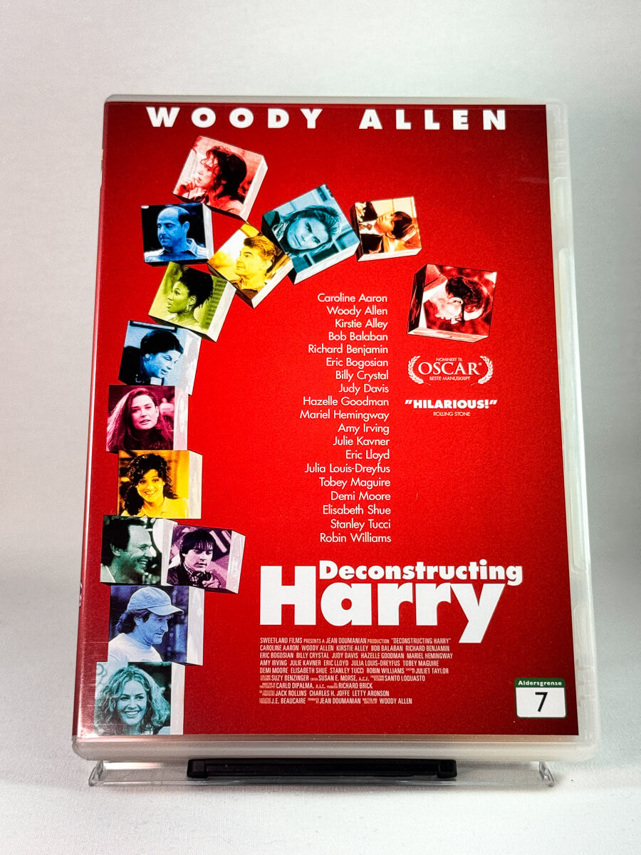 Forside av cover til Deconstructing Harry, bruktfilm hos nettbutikken Brukbar Film