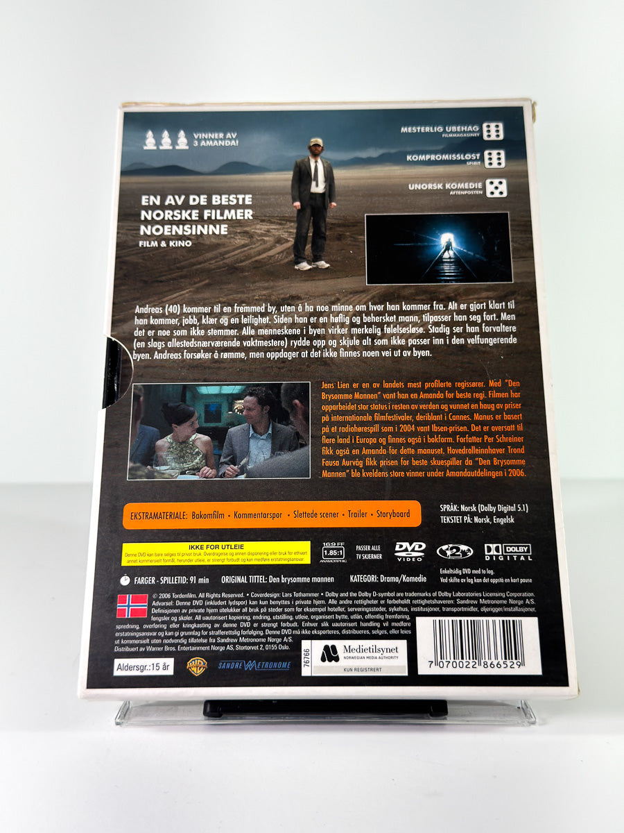Bakside av cover til Den Brysomme Mannen på DVD i Limited Edition. 