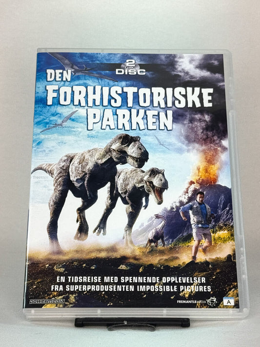 Forside av DVD-cover til Den forhistoriske parken – spennende eventyrserie med dinosaurer og tidsreiser, brukt DVD hos Brukbar Film.