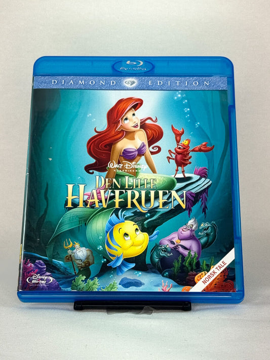 Forside av Blu-ray-cover til Den lille havfruen – Diamond Edition av Disney-klassikeren, brukt film fra Brukbar Film