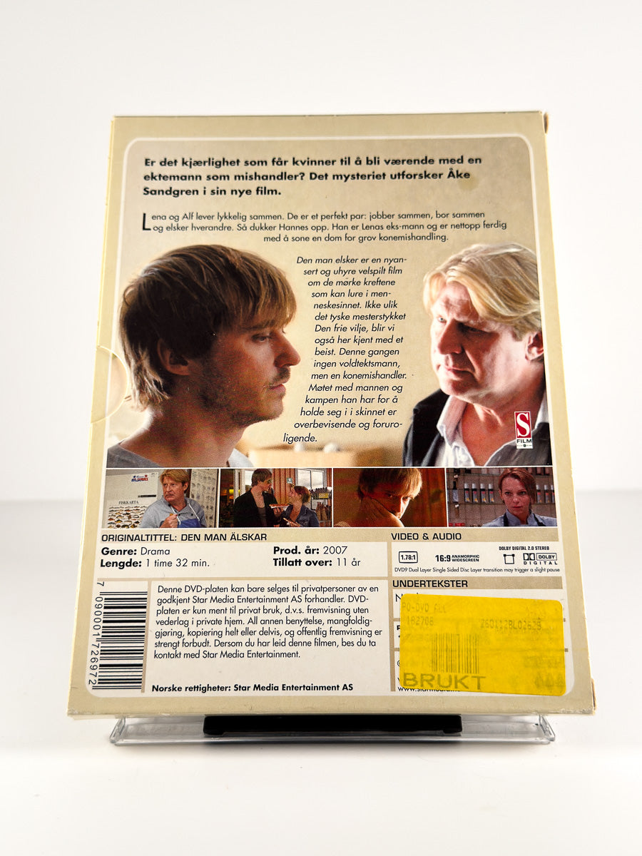 Bakside av cover til Den man elsker på DVD