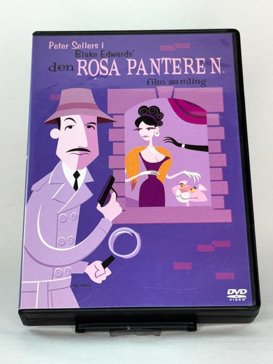 Brukt DVD-film Den Rosa Panteren – Filmsamling – forside av cover, klassisk komedie med Peter Sellers, tilgjengelig hos Brukbar Film.
