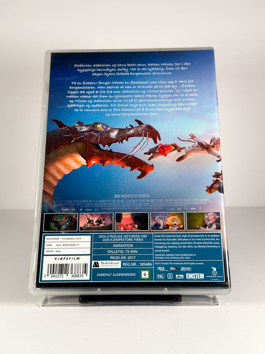 Bakside av cover til Den utrolige historien om den kjempestore pæra på DVD