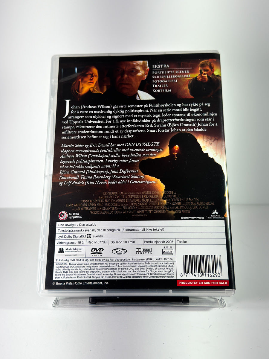 Bakside av cover til Den utvalgte på DVD