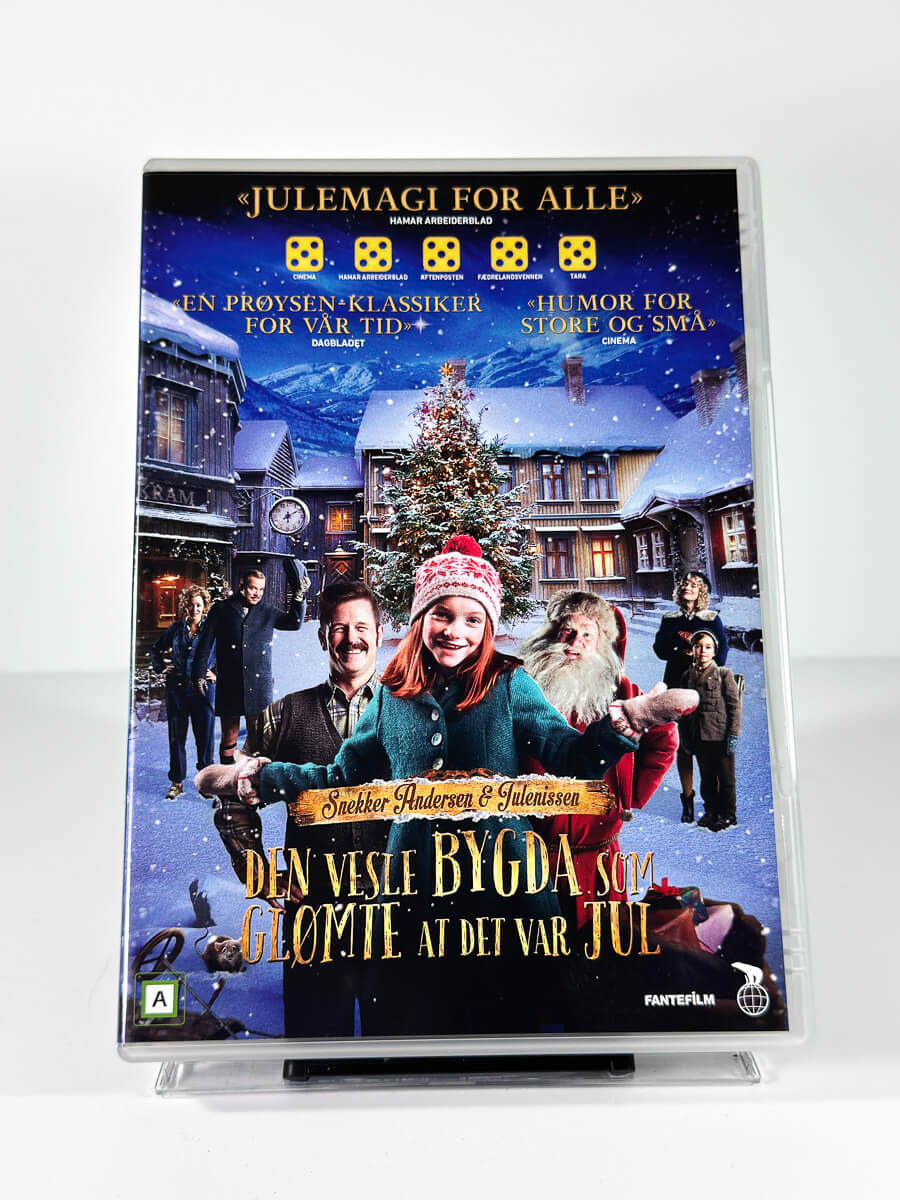 Forside av cover til Den vesle bygda som glømte at det var jul, brukt DVD hos Brukbar Film