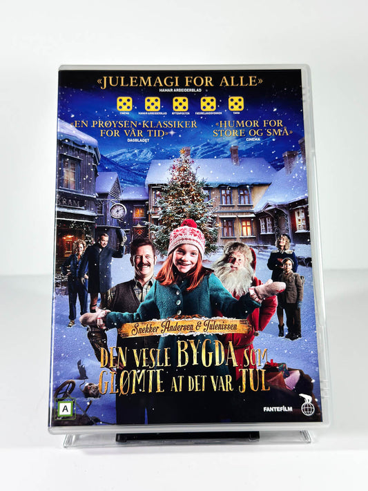Forside av cover til Den vesle bygda som glømte at det var jul, brukt DVD hos Brukbar Film