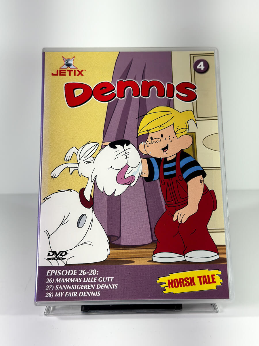 Forside av cover til Dennis Episode 26–28, bruktfilm hos nettbutikken Brukbar Film