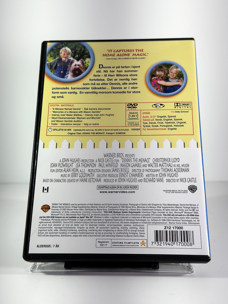 Bakside av cover til Dennis Special Edition på DVD