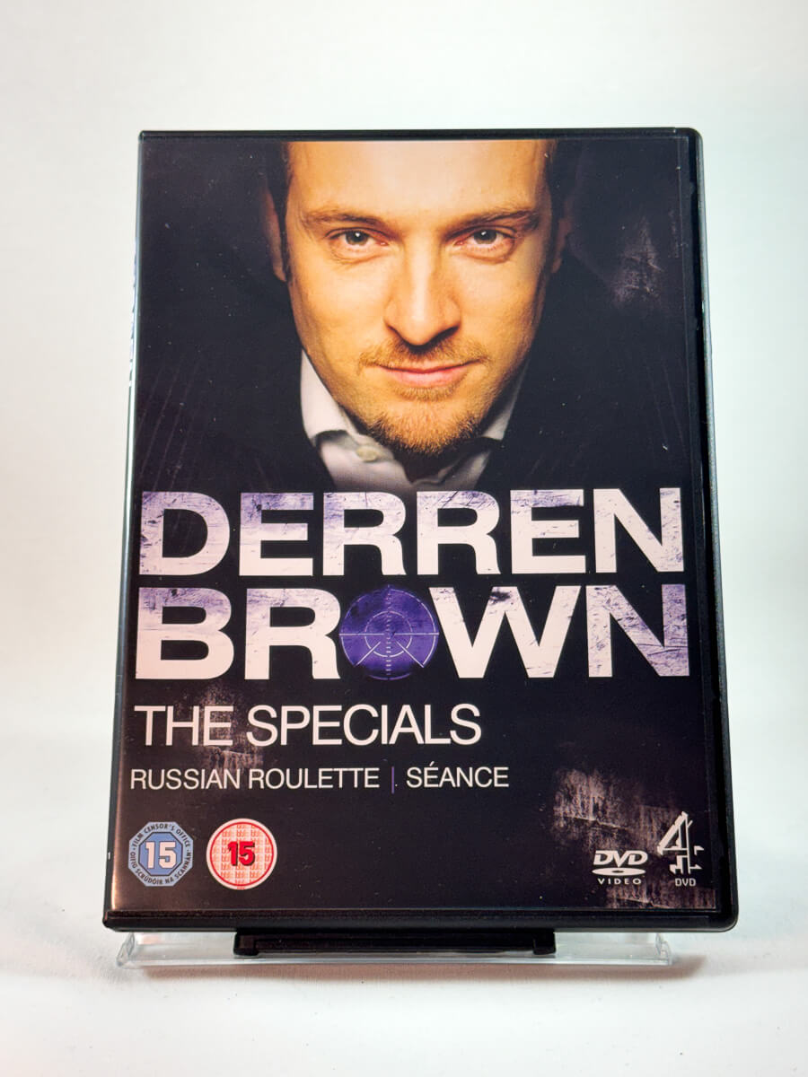 DVD-cover-forside til Derren Brown: The Specials – Russian Roulette | Séance hos Brukbar Film