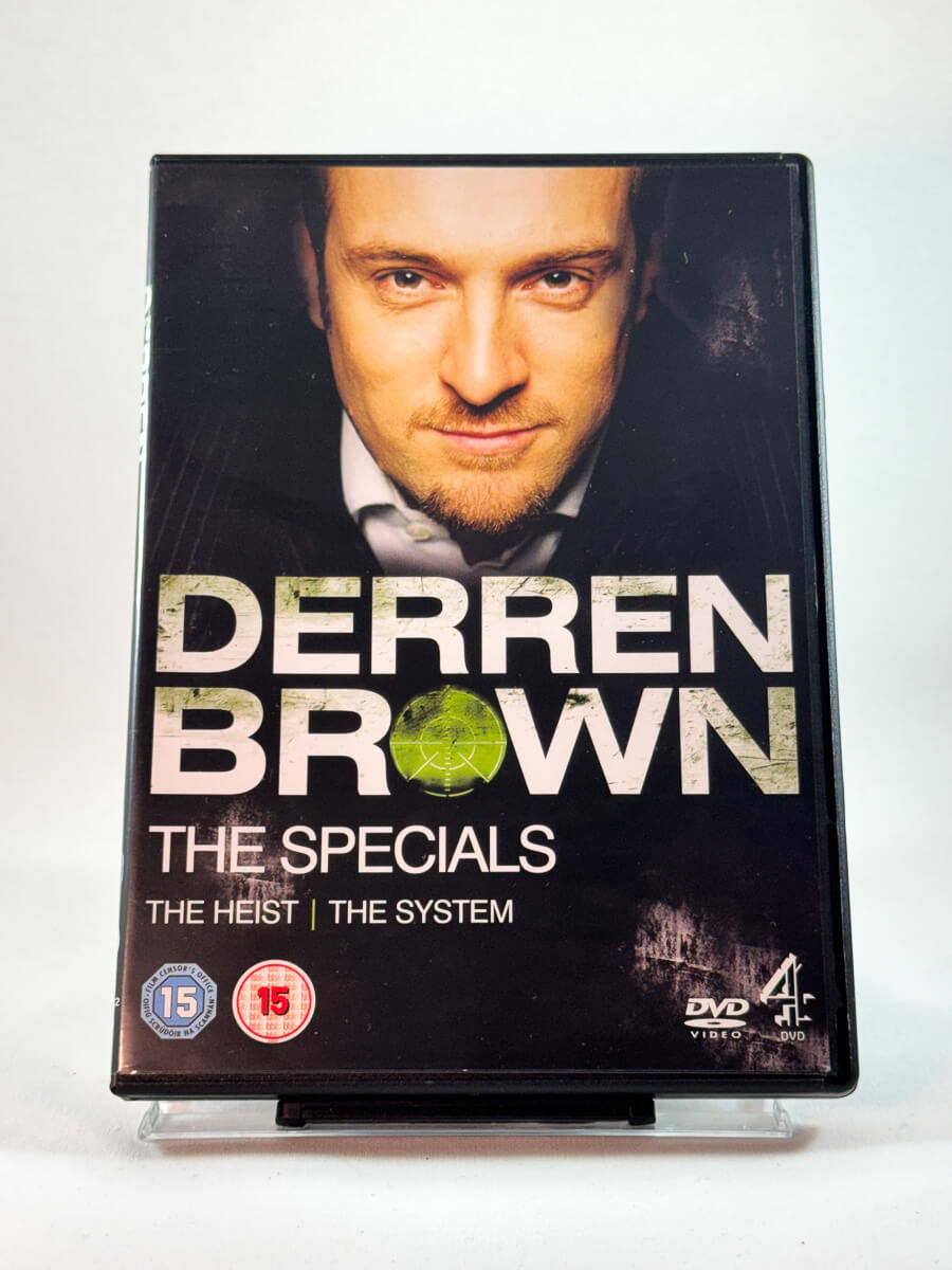 DVD-cover-forside til Derren Brown: The Specials – The Heist | The System hos Brukbar Film