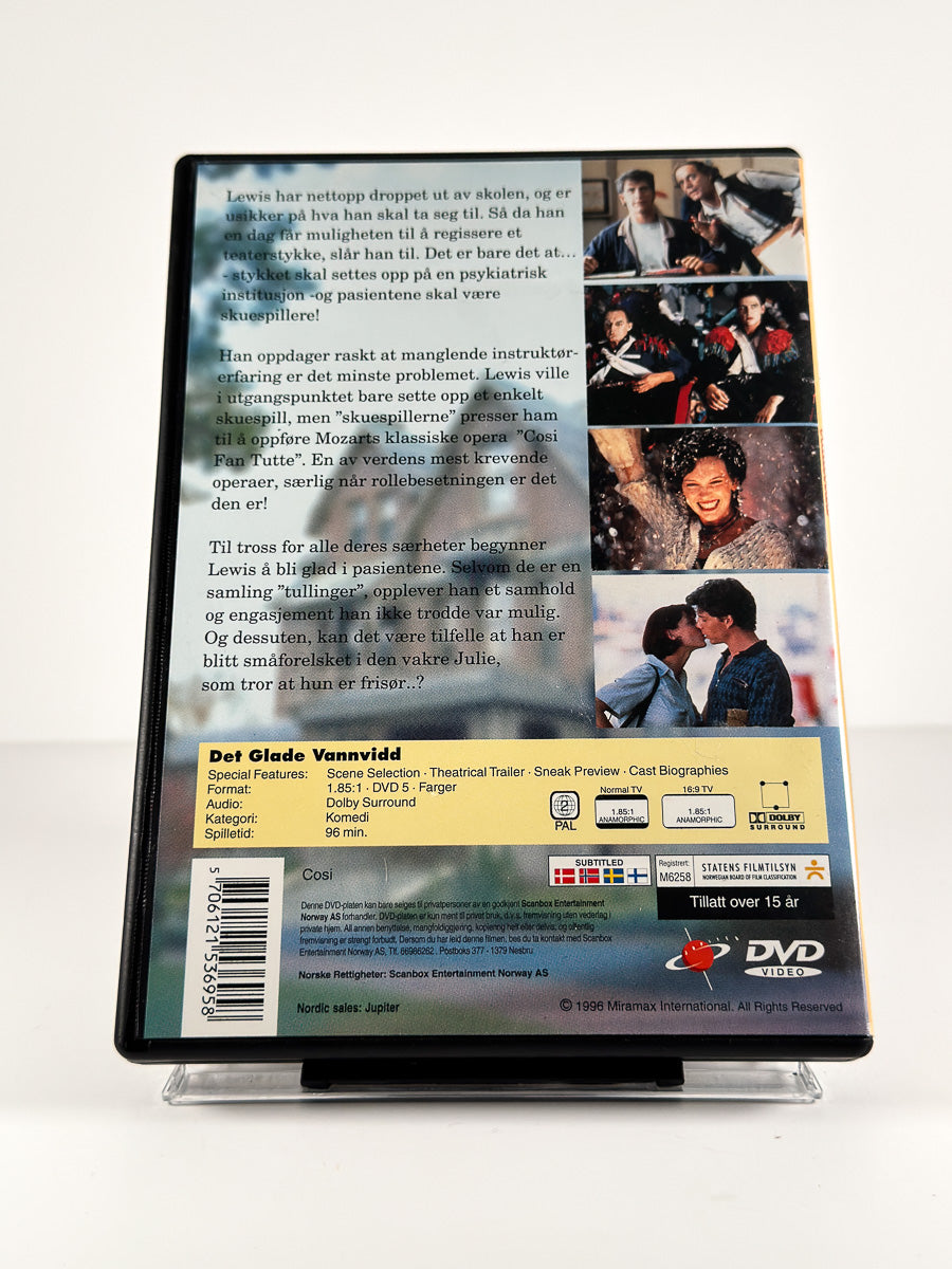Bakside av cover til Det glade vanvidd på DVD