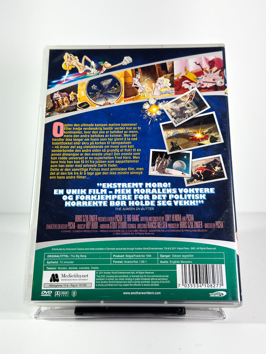 Bakside av cover til Det store smellet på DVD