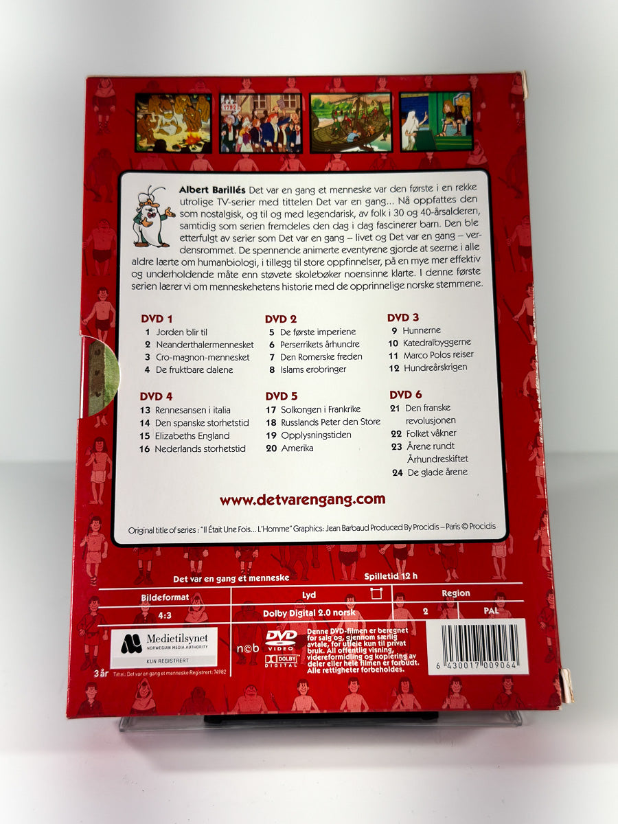 DVD-cover-bakside til serien Det var en gang et menneske – Brukt DVD sanleboks hos nettbutikken Brukbar Film