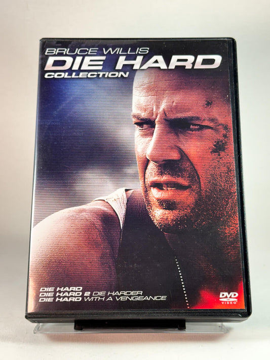 Forside av cover til Die Hard Collection, brukt DVD hos Brukbar Film