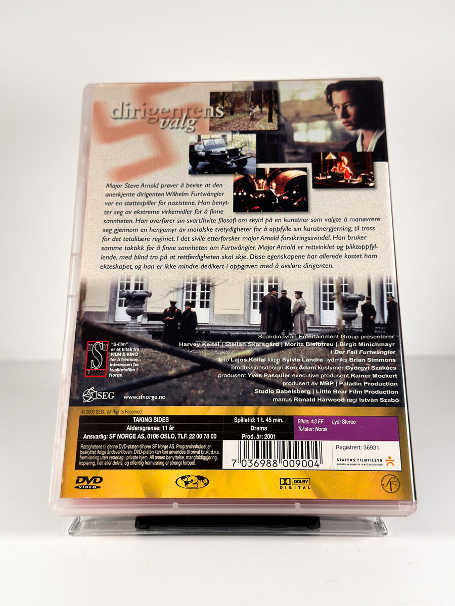 Bakside av cover til Dirigentens valg på DVD