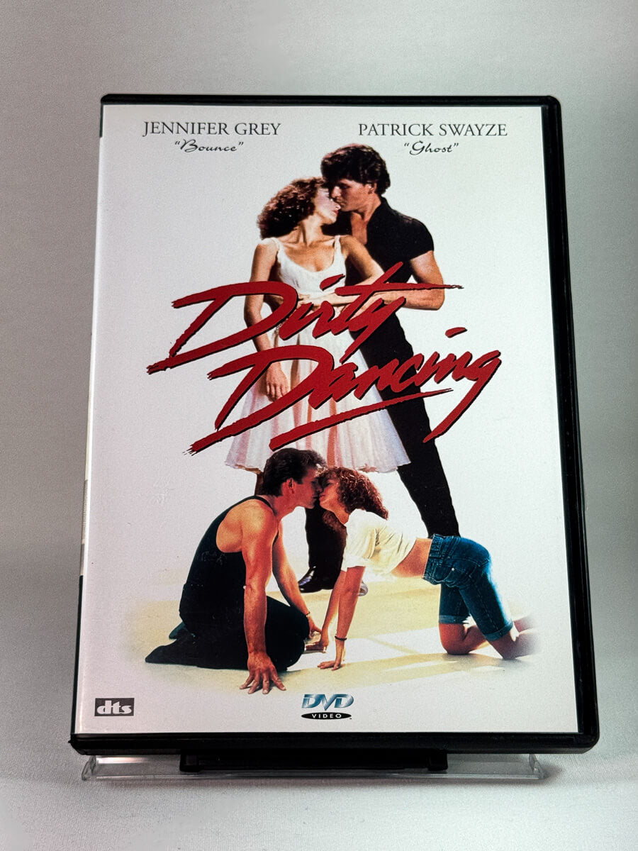 Dirty Dancing – forside av DVD-cover til romantisk danseklassiker, brukt film hos Brukbar Film