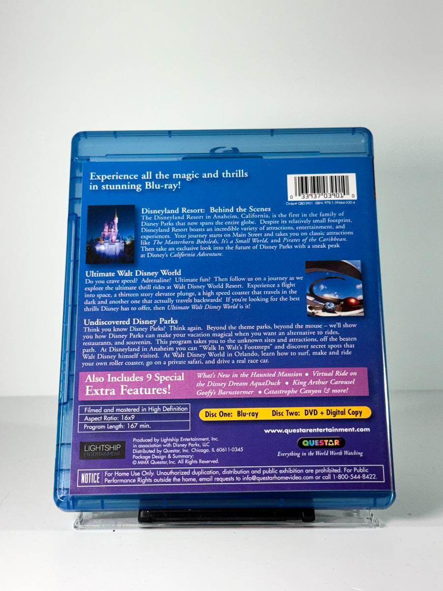 Bakside av cover til Disney Parks: Where Dreams Come True på Blu-ray