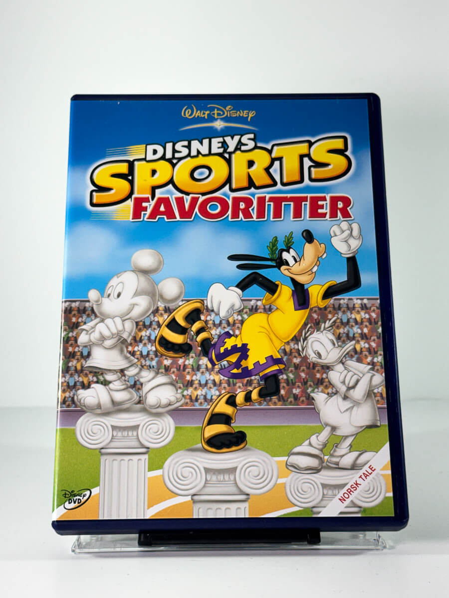 Forside av cover til Disneys Sports Favoritter, bruktfilm hos nettbutikken Brukbar Film