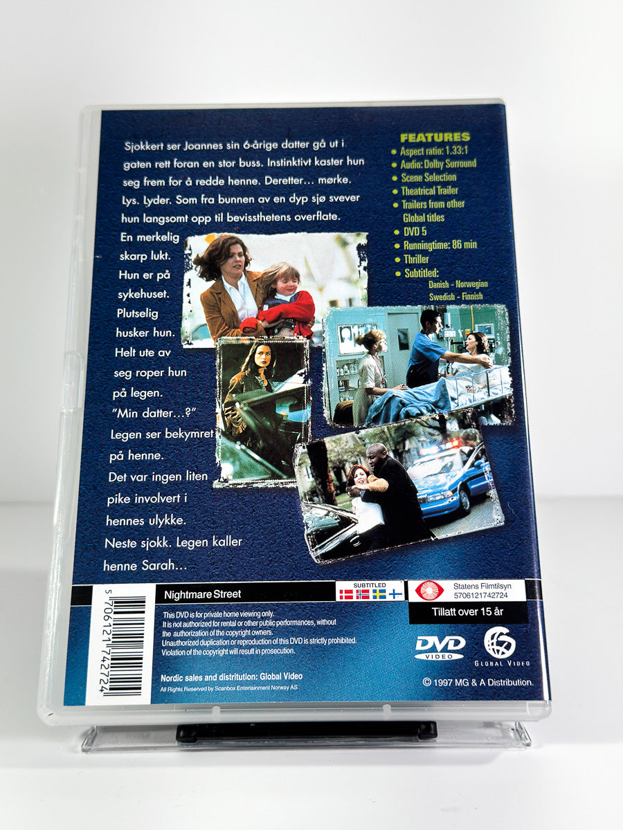 Bakside av cover til Dobbel Identitet på DVD