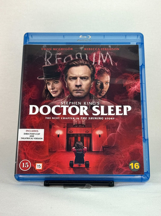 Forside av Doctor Sleep Blu-ray-cover – brukt skrekkfilm basert på Stephen Kings roman, med Ewan McGregor i hovedrollen, hos Brukbar Film