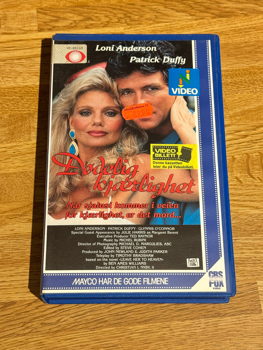 Forside av cover til Dødelig kjærlighet på Big Box VHS