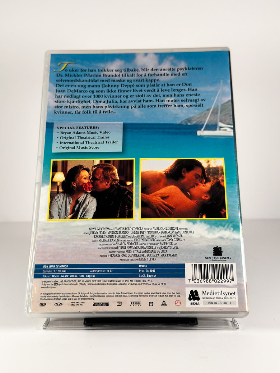 Bakside av cover til Don Juan på DVD