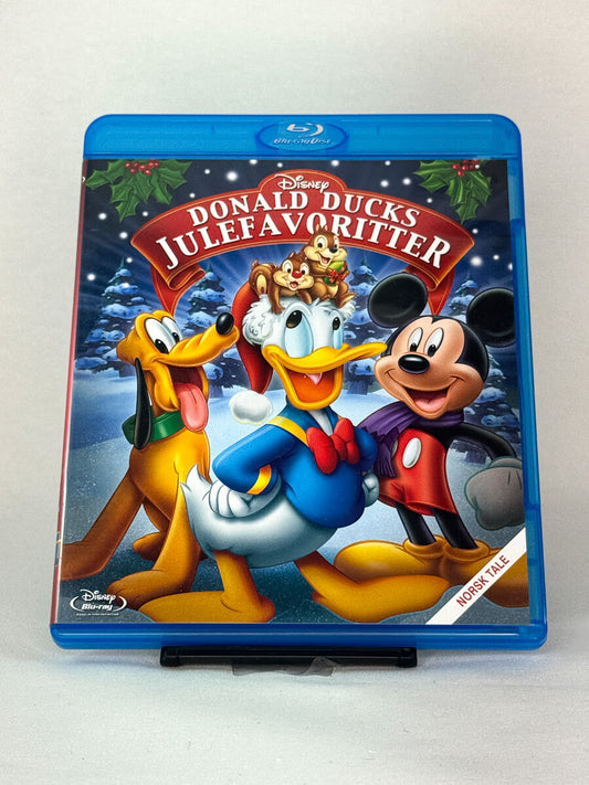 Forside av Blu-ray-cover til Donald Ducks julefavoritter – Disney juleklassiker på brukt Blu-ray fra Brukbar Film