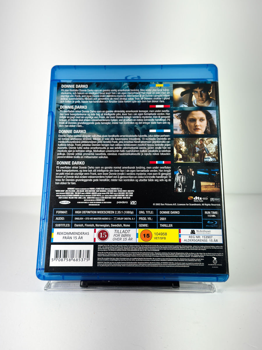 Bakside av cover til Donnie Darko på Blu-ray