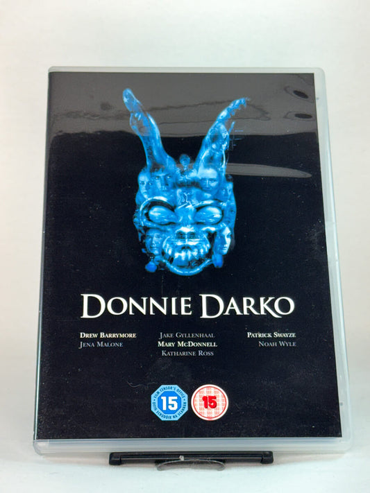 Forside av DVD-cover til Donnie Darko, brukt original DVD hos Brukbar Film